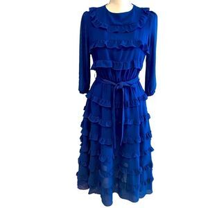 Blugirl Bluemarine Ruffled Dress Italy US Size 4